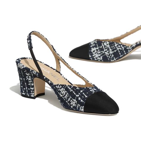 chanel tweed slingbacks